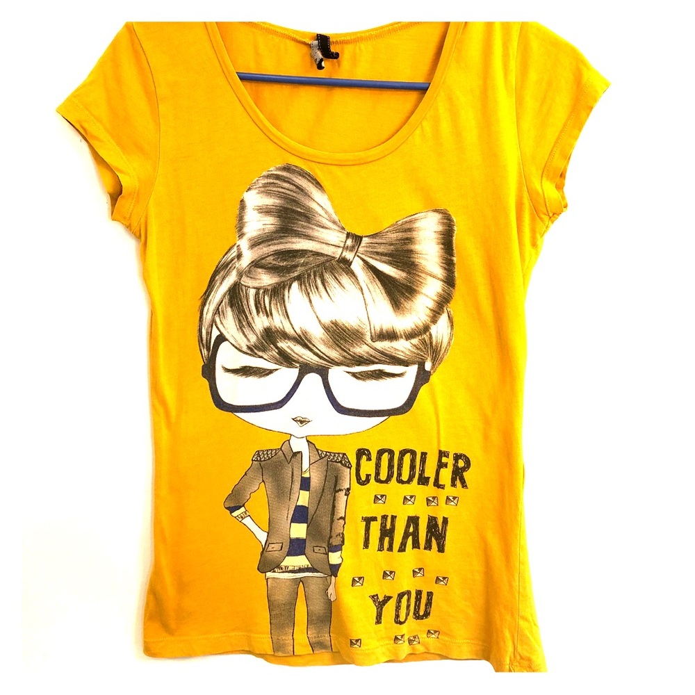 Yellow t-shirt cooler than you